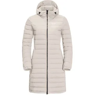 Jack Wolfskin Glowing Mountain Coat (winddicht, warm, PFC-frei) hellgrau Damen