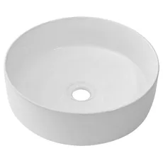 welltime Aufsatzwaschbecken »Biella«, mit Überlauf, rund, 46 cm, Durchmesser, weiß