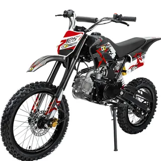 Actionbikes Motors Crossbike JC125 | 4-Takt 125ccm Benzinmotor (Schwarz) | Bis 80 km/h | Motorrad | Pocket Bike | Dirt Bike | Motocross | Pocketbike | Motorsport | Dirtbike | Enduro ab 14 Jahren