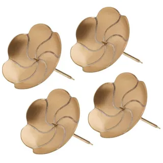 Nklaus 4X Adventskranz Lotos Kerzenteller Ø8cm Messing Gold Kranzteller Weihnachtsdeko 10649