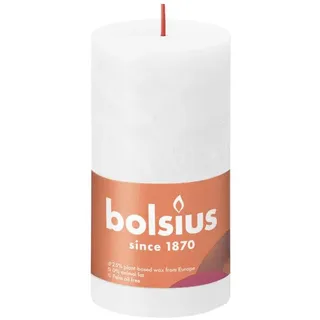 Bolsius Rustik-Kerze 13 cm weiß