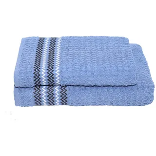 Italian Bed Linen 10 Stück Schwamm Kate, Baumwolle, Zigzag Schwarz/Weiß, 50x100cm