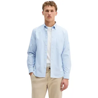 Marc O'Polo Herren, Hemd blau gestreift, blau, NOS