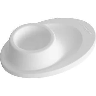 Fackelmann Eierbecher, Eibecher aus Kunststoff, Eierhalter für den Frühstückstisch (Farbe: Weiß oder Gelb - nicht frei wählbar), Menge: 2 Stück