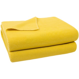 Zoeppritz Soft-Fleece Decke 160 x 200 cm curry