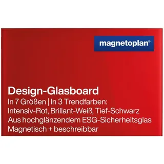 Magnetoplan Glas-Magnettafel 600 x 400 cm intensiv-rot