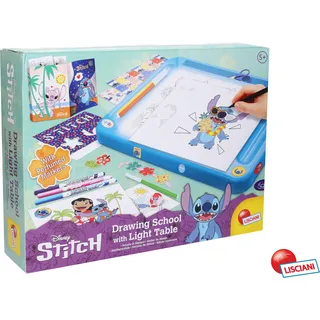 Lisciani 107582 - Disney Stitch - Zeichenschule mit Licht-Tisch zeichnen ausmalen Kreativset