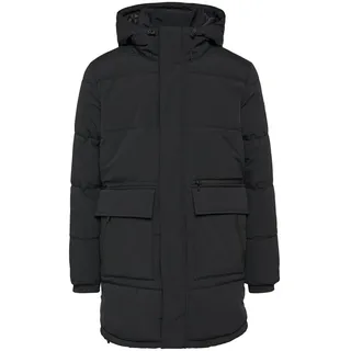 QS Herren 2150220 Steppmantel mit Kapuze, Grau/Schwarz 9999, M