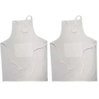 Rayher 3829000 Schürze, weiß, 70x95cm, SB-Btl 1Stück (Packung mit 2)