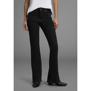 Bootcut-Jeans ARIZONA "Comfort-Fit", Damen, Gr. 19, K + L Gr, schwarz, Denim/Jeans, Obermaterial: 98% Baumwolle, 2% Elasthan, Basic, bequem lang, Jeans Bootcut-Jeans, ausgestellte Beinform, mit Eingrifftaschen, High-Waist, Topseller