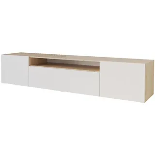 altdecor Elio-W Lowboard 200x40x41 cm Braun/Weiß Holz