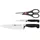 Vier Sterne Messerset 3-tlg. Schwarz/Silber