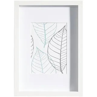 Fotorahmen , Weiß , Holz, Glas , rechteckig , 23x32x3 cm , Fsc , Passepartout , Bilder & Rahmen, Bilderrahmen, Bilderrahmen & Fotorahmen