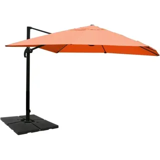 MCW Ampelschirm A96 3x4m Alu Terracotta mit Ständer