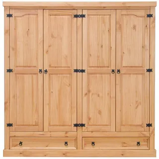VCM Kleiderschrank New Mexico 194 x 196 x 58 cm Braun