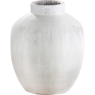 GILDE Tischvase »Silva, Höhe ca. 35 cm«, (1 St.), dekorative Vase aus Keramik, Blumenvase, weiß