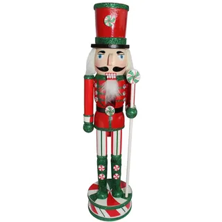 Weihnachten Nussknacker Stil Figur Stehend Ornament - 38cm Candy Streifen