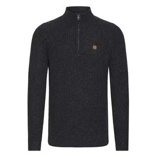 Troyer SOLID "Troyer SDRicardo", Herren, Gr. XXL, grau (dunkelgrau melange), Obermaterial: 70% Baumwolle CO recyc.. 30% Polyester Pol. recyc.., Pullover Troyer