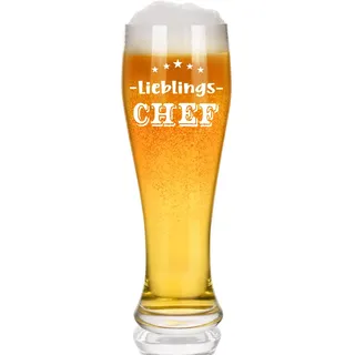 Joymaking Bierglas mit Gravur - Lieblingschef, Beste Chef Geschenk, Personalisierte Geschenke für Boss, Team Dankeschön Geschenke für Chef zum Weihnachten Geburtstag 700ml