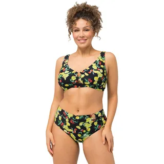Ulla Popken Damen, Sophia, Zitronenbeeren 826543 Bikini-Set, Schwarz, 54