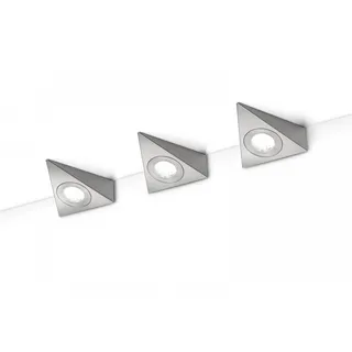 Trio LED-Unterbauleuchten 3er-Set Nickel matt