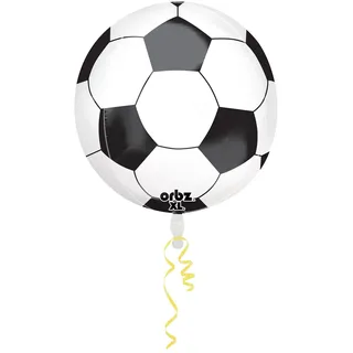 Amscan 3068501 - Orbz Folienballon Fußball, circa 38 x 40 cm, Geburtstag, Weltmeisterschaft, Mottoparty, Heliumballon