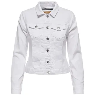 ONLY Damen Jeansjacke ONLWonder Life Übergangsjacke mit Knopfleiste 15243147 White M