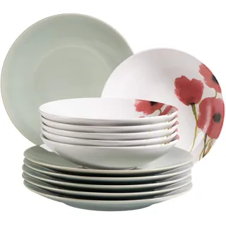 Mäser Ossia Tafelservice 12-tlg. grün/weiß floral