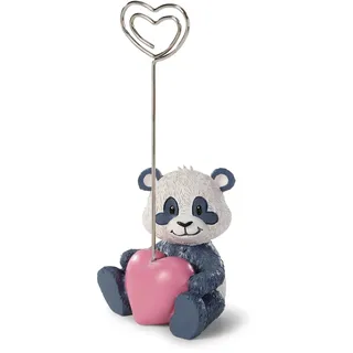 NICI Fotohalter Love Panda 11cm Polyresin - schwarz - Memo Clip, Kartenhalter Herzförmig, Tischdeko Clip, für Party Geburtstag Hochzeit | 62630