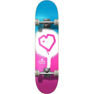 Centrano Blueprint Spray Heart V2 Skateboard Komplettboard Rosa/Weiss/Blau 7.25"