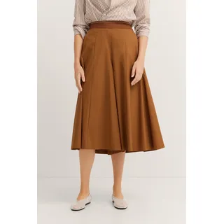 Shorts BUGATTI, Damen, Gr. 40, Normalgrößen, braun (70, cognac), 78% Baumwolle, 18% Polyamid, 4% Elasthan, unifarben, normal, Hosen Shorts, Hosenrock