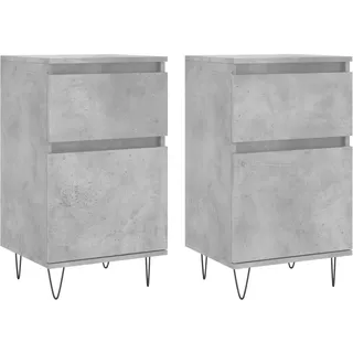 Sideboards 2 Stk. Betongrau 40x35x70 cm Holzwerkstoff - Grau