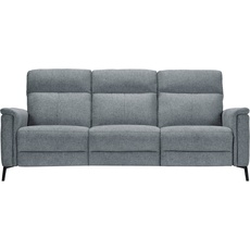 Bild 3-Sitzer »Barano, Relaxsofa in Leder und Webstoff«, grau