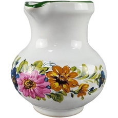 Keramik Milchkännchen mit Blumendekor 0,25 L
