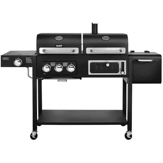 Taino Gasgrill und Smoker Hero Duo , Schwarz , Metall , 164x118x60 cm , Grills, Gasgriller