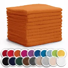 NatureMark 10er Pack Waschlappen | 100% Baumwolle | Frottier Seiflappen | Größe 30 x 30 cm | Frottee Seiftücher im 10er Pack Farbe: Terrakotta