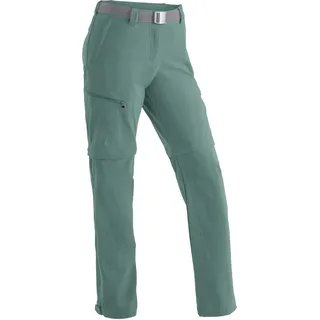Outdoorhose MAIER SPORTS "Nata", Damen, Gr. 36, Normalgrößen, blau (mittelblau), 90% Polyamid, 10% Elasthan, Hosen Outdoorhose, Damen Zip-Off Wanderhose, atmungsaktive Trekkinghose, Regular Fit