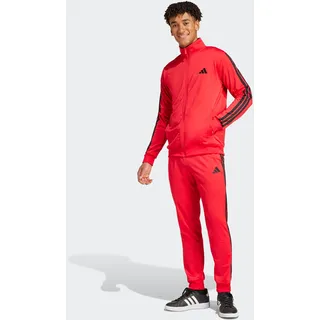 Trainingsanzug ADIDAS SPORTSWEAR "DAYREADY", Herren, Gr. XL, rot (pure ruby), Interlock, Obermaterial: 100% Polyester, Sportanzüge Trainingsanzug, für Laufen und sportliche Aktivitäten, zweiteiliges Set