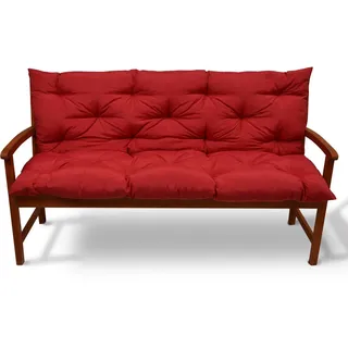 Beautissu Bankauflage 150 x 50 x 10 cm rot 1 St.
