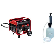 Einhell Stromerzeuger (Benzin) TC-PG 55/E5 (7.5 kW, max. 3300 W (bei 230 V), 389 cm3, 25 L Benzintank, 2x 230V & 1x 400V-Steckdose, Überlastschalter, AVR-/Ölmangelsicherung, inkl. Benzinabsaugpumpe)