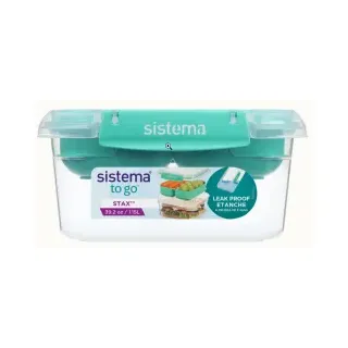 Sistema Square Stax To Go, Vorratsbehälter, 1,15 L, Praktische Vorratsbehälter mit Fächern, Farbe: sortiert