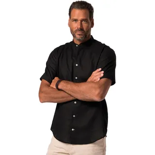 JP 1880 Herren große Größen Übergrößen Menswear L-8XL Hemd, Halbarm, Leinenmix, Stehkragen, Modern Fit