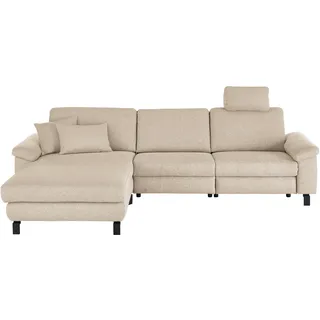Candy Eckcouch Polyester 3,5-Sitzer Beige