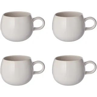 Butlers Tassen 4er-Set Boogy 480 ml , Creme , Keramik , Geschirr, Tassen, Kaffeetassen