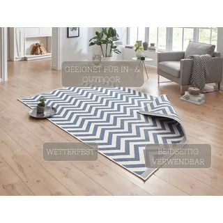 Palma Wendeteppich 120 x 170 cm blau