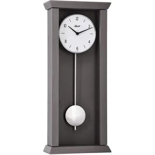 Hermle 71002-U82200 Avantgardistische Pendelwanduhr Quarz, Barista Grau, 57cm x 24,5cm x 10cm