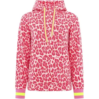 Zwillingsherz Hoodie »"Leo Allover Neon Kante"«, im Animal-Design und kontrastfarbigen Ärmelbündchen Zwillingsherz pink M