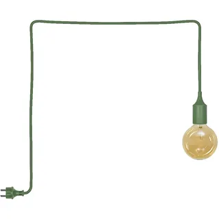 Pendelleuchte Silikon IP44 E27 Grün OSRAM l:500 cm Kabel Außen Hängelampe Garten