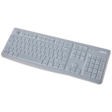 Logitech K120 Tastatur für Bildung mit Silikonabdeckung, kabelgebundene Tastatur für Windows, USB-Plug-Play, volle Größe, auslaufsicher, Gebogene Leertaste, PC/Laptop, QWERTY UK-Layout, Schwarz