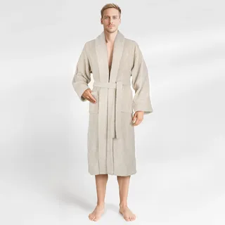 hammetex Herrenbademantel Beige XL